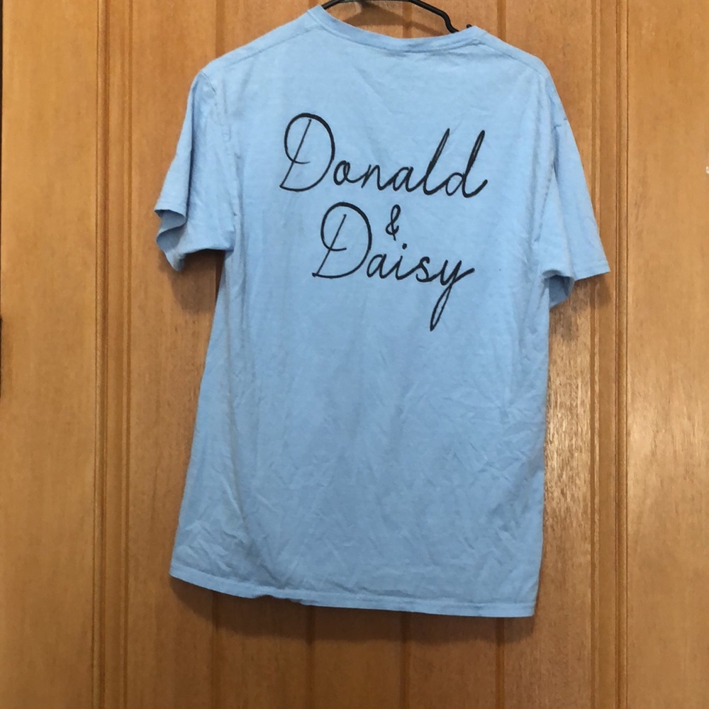 Small Disney Donald and Daisy Duck short sleeve tee shirt shirt light blue - Picture 6 of 7